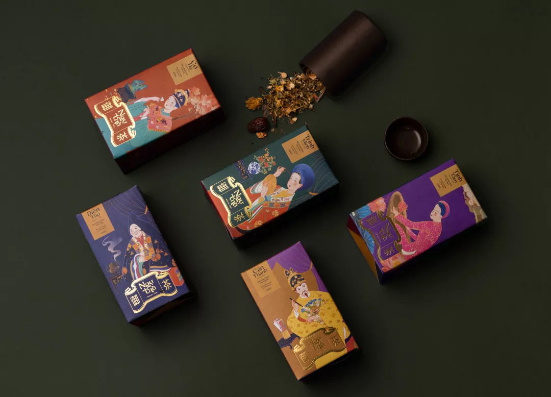 插畫(huà)風(fēng)茶禮品包裝設(shè)計(jì)-禮品包裝展